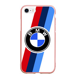 Чехол iPhone 7/8 матовый BMW M: White Sport