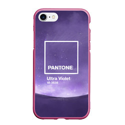 Чехол iPhone 7/8 матовый Pantone: Ultra Violet Space, цвет: 3D-малиновый