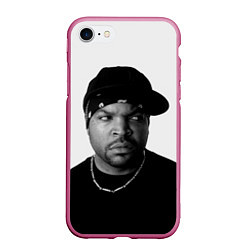 Чехол iPhone 7/8 матовый Ice Cube, цвет: 3D-малиновый