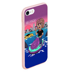 Чехол iPhone 7/8 матовый Lil Pump on the water, цвет: 3D-светло-розовый — фото 2