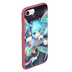 Чехол iPhone 7/8 матовый Vocaloid, цвет: 3D-малиновый — фото 2