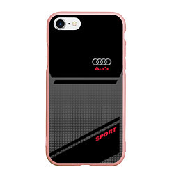 Чехол iPhone 7/8 матовый Audi: Crey & Black