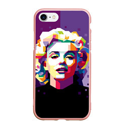 Чехол iPhone 7/8 матовый Marilyn Monroe, цвет: 3D-светло-розовый