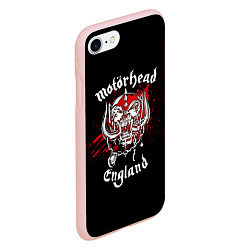 Чехол iPhone 7/8 матовый Motorhead England, цвет: 3D-светло-розовый — фото 2