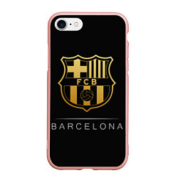 Чехол iPhone 7/8 матовый Barcelona Gold Edition, цвет: 3D-светло-розовый