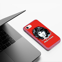 Чехол iPhone 7/8 матовый Jim Morrison, цвет: 3D-малиновый — фото 2