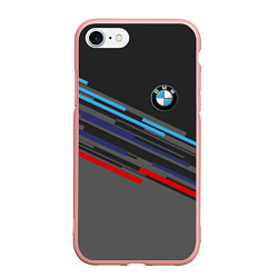 Чехол iPhone 7/8 матовый BMW BRAND COLOR, цвет: 3D-светло-розовый