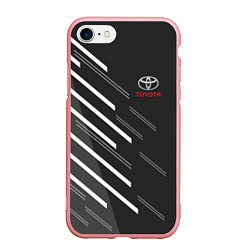 Чехол iPhone 7/8 матовый Toyota: White Rays, цвет: 3D-баблгам