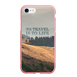 Чехол iPhone 7/8 матовый To Travel is to Life, цвет: 3D-баблгам