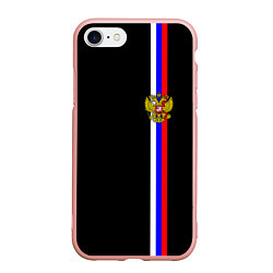 Чехол iPhone 7/8 матовый Лента с гербом России