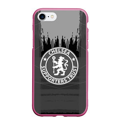 Чехол iPhone 7/8 матовый FC Chelsea: Grey Abstract