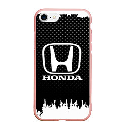 Чехол iPhone 7/8 матовый Honda: Black Side, цвет: 3D-светло-розовый