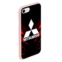 Чехол iPhone 7/8 матовый Mitsubishi: Red Anger, цвет: 3D-светло-розовый — фото 2