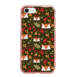 Чехол iPhone 7/8 матовый Осенние лисички