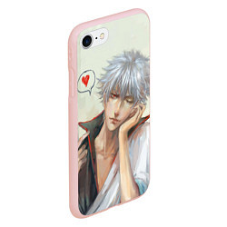 Чехол iPhone 7/8 матовый Sakata Gintoki, цвет: 3D-светло-розовый — фото 2