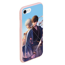 Чехол iPhone 7/8 матовый Gintama, цвет: 3D-светло-розовый — фото 2