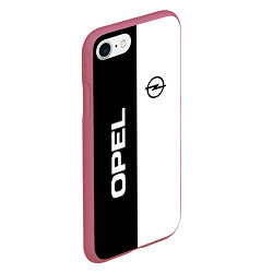 Чехол iPhone 7/8 матовый Opel B&W, цвет: 3D-малиновый — фото 2