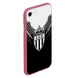 Чехол iPhone 7/8 матовый FC Monaco: Black Style, цвет: 3D-малиновый — фото 2