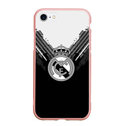 Чехол iPhone 7/8 матовый FC Real Madrid: Black Style