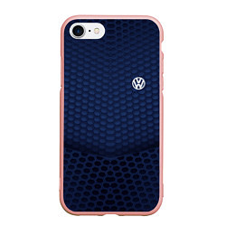 Чехол iPhone 7/8 матовый Volkswagen: Sport Motors, цвет: 3D-светло-розовый