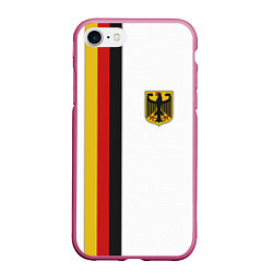 Чехол iPhone 7/8 матовый I Love Germany, цвет: 3D-малиновый
