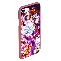 Чехол iPhone 7/8 матовый No Game No Life, цвет: 3D-малиновый — фото 2