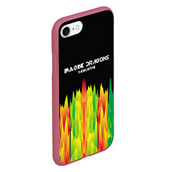 Чехол iPhone 7/8 матовый Imagine Dragons: Radioactive, цвет: 3D-малиновый — фото 2