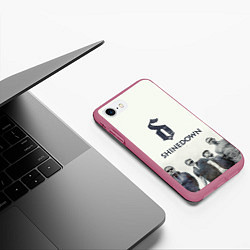 Чехол iPhone 7/8 матовый Shinedown Band, цвет: 3D-малиновый — фото 2