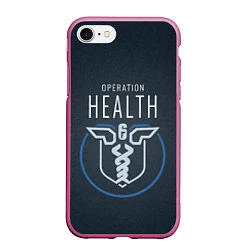 Чехол iPhone 7/8 матовый R6S: Operation Health, цвет: 3D-малиновый