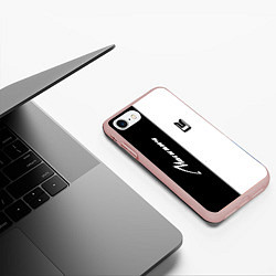 Чехол iPhone 7/8 матовый Москвич, цвет: 3D-светло-розовый — фото 2