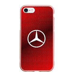 Чехол iPhone 7/8 матовый Mercedes: Red Carbon