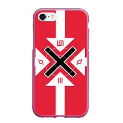 Чехол iPhone 7/8 матовый 30 STM Symbols, цвет: 3D-малиновый