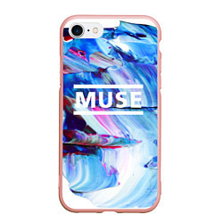 Чехол iPhone 7/8 матовый MUSE: Blue Colours
