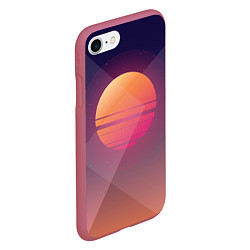 Чехол iPhone 7/8 матовый Retro Sunrise, цвет: 3D-малиновый — фото 2