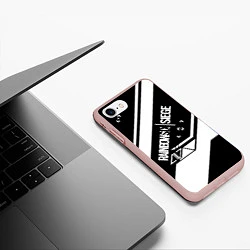 Чехол iPhone 7/8 матовый RAINBOW SIX SIEGE R6S, цвет: 3D-светло-розовый — фото 2