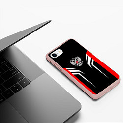 Чехол iPhone 7/8 матовый Russia: Sport Line, цвет: 3D-светло-розовый — фото 2