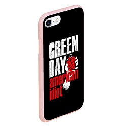 Чехол iPhone 7/8 матовый Green Day: American Idiot, цвет: 3D-светло-розовый — фото 2