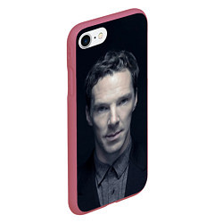 Чехол iPhone 7/8 матовый Benedict Cumberbatch, цвет: 3D-малиновый — фото 2