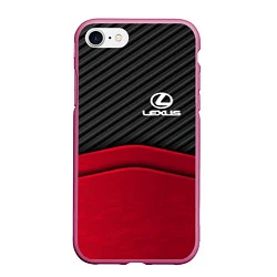 Чехол iPhone 7/8 матовый Lexus: Red Carbon