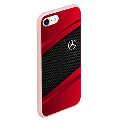 Чехол iPhone 7/8 матовый Mercedes Benz: Red Sport, цвет: 3D-светло-розовый — фото 2