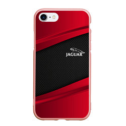 Чехол iPhone 7/8 матовый Jaguar: Red Sport, цвет: 3D-светло-розовый