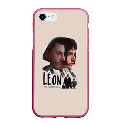 Чехол iPhone 7/8 матовый Leon, цвет: 3D-малиновый