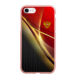 Чехол iPhone 7/8 матовый RUSSIA SPORT: Gold Collection