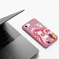 Чехол iPhone 7/8 матовый No Game No Life, цвет: 3D-малиновый — фото 2