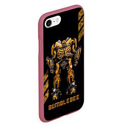 Чехол iPhone 7/8 матовый Bumblebee Auto, цвет: 3D-малиновый — фото 2