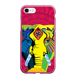 Чехол iPhone 7/8 матовый Индийский слон