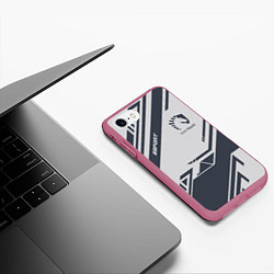 Чехол iPhone 7/8 матовый Team Liquid: Grey E-Sport, цвет: 3D-малиновый — фото 2