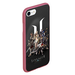 Чехол iPhone 7/8 матовый LineAge 2: Revolution, цвет: 3D-малиновый — фото 2