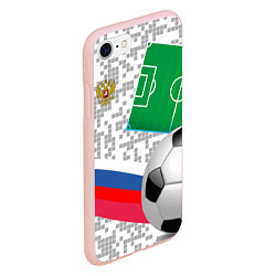 Чехол iPhone 7/8 матовый Русский футбол, цвет: 3D-светло-розовый — фото 2