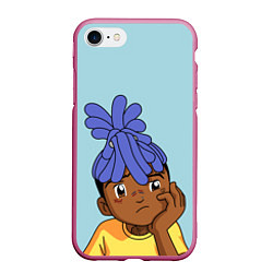 Чехол iPhone 7/8 матовый XXXTentacion Kid, цвет: 3D-малиновый